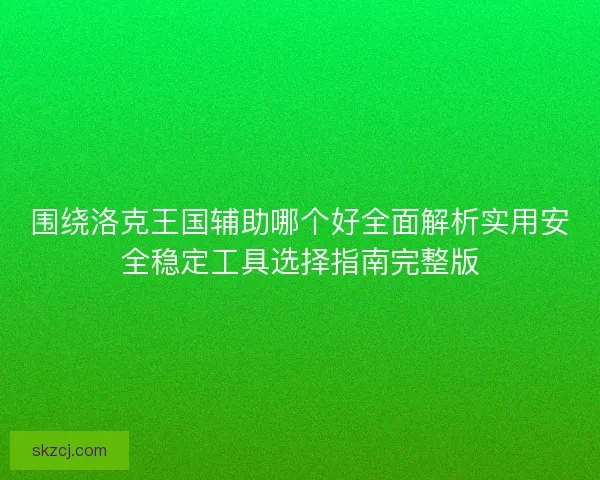 围绕洛克王国辅助哪个好全面解析实用安全稳定工具选择指南完整版